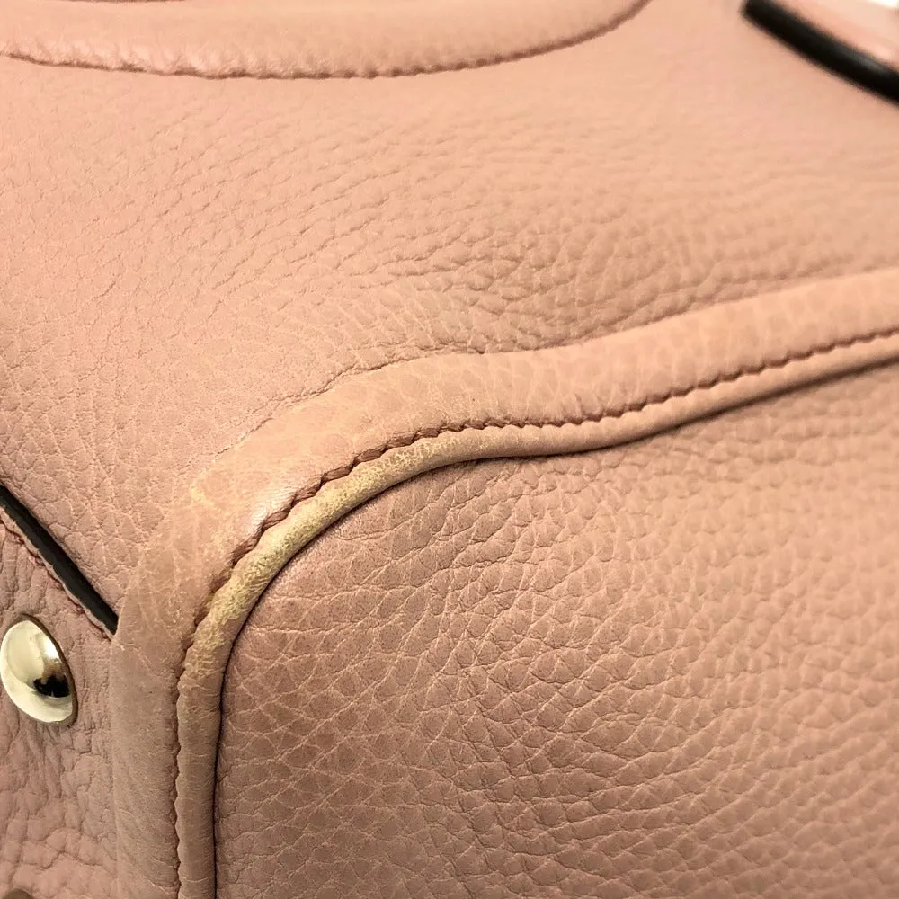 GUCCI Handbag 282307 leather pink beige Soho Interlocking G Women Used