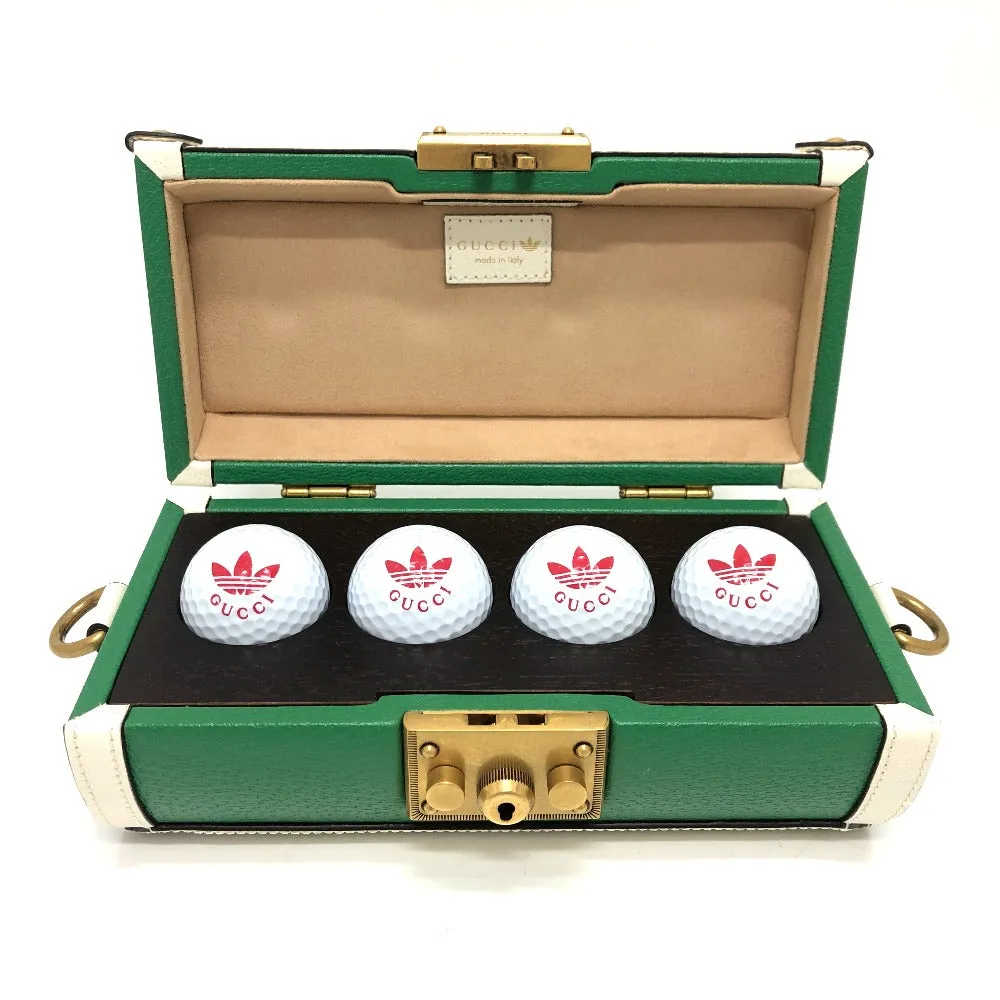 GUCCI Handbag 723801 leather green logo golf ball case Women Used
