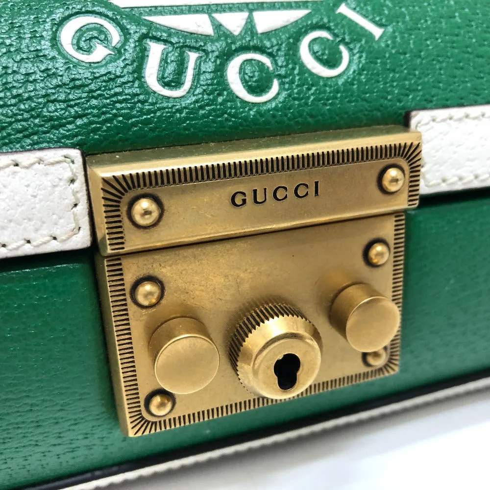 GUCCI Handbag 723801 leather green logo golf ball case Women Used