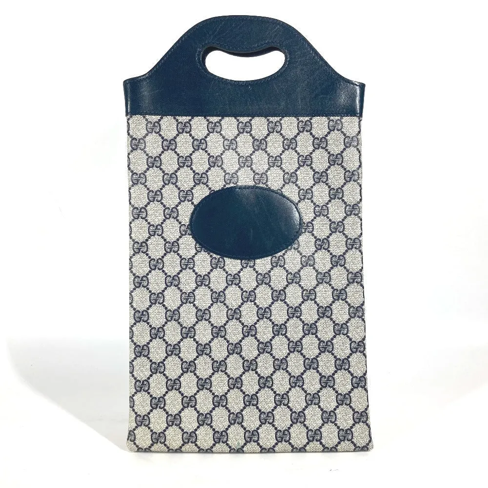GUCCI Handbag PVC / Leather Navy Old Gucci GG plus Women Used