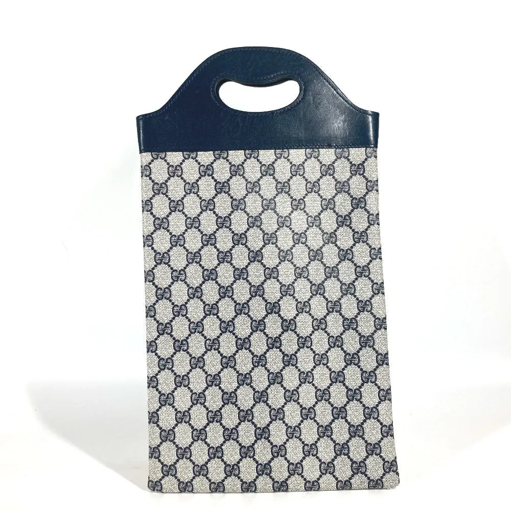 GUCCI Handbag PVC / Leather Navy Old Gucci GG plus Women Used