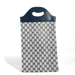 GUCCI Handbag PVC / Leather Navy Old Gucci GG plus Women Used