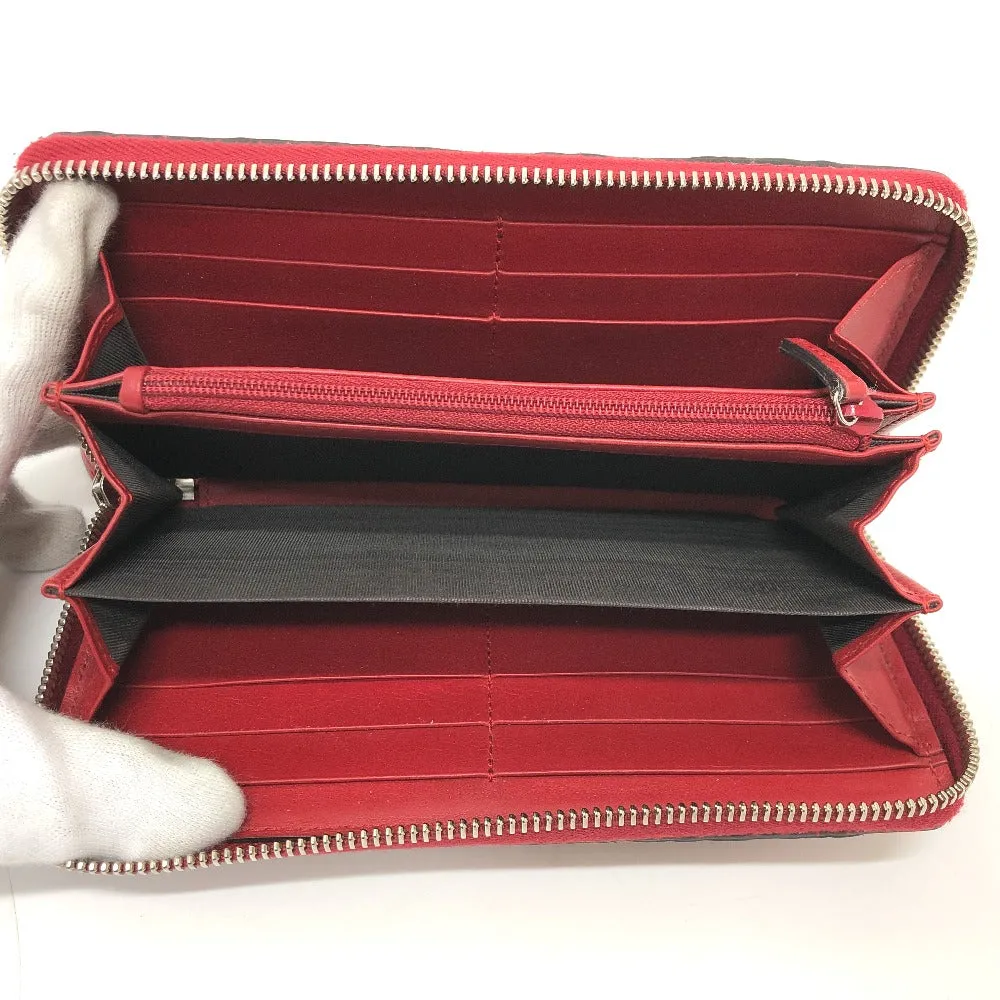 GUCCI Long Wallet Purse 410102 GG Supreme Canvas Red x brown GG Supreme Women Used