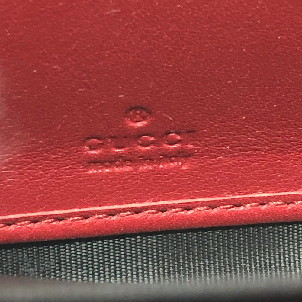 GUCCI Long Wallet Purse 410102 GG Supreme Canvas Red x brown GG Supreme Women Used