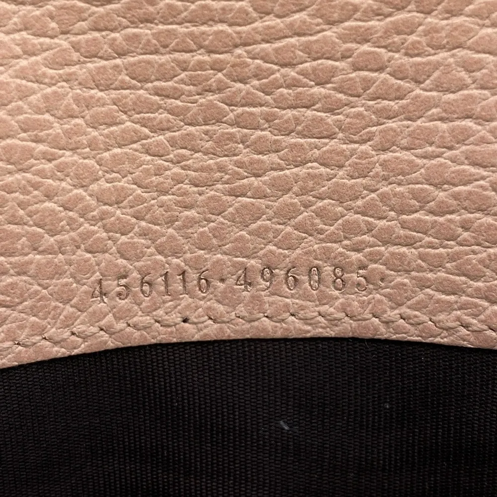 GUCCI Long Wallet Purse leather Pink type Petit Marmont leather Women Used