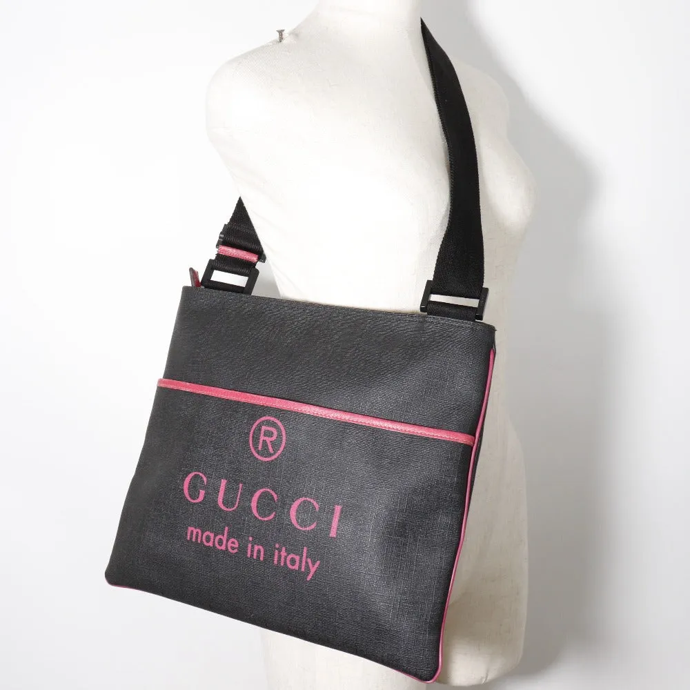 GUCCI Shoulder Bag 162904 leather black unisex(Unisex) Used