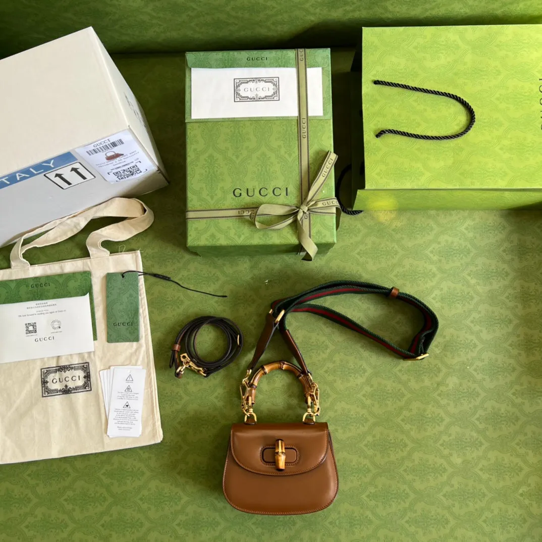 Gucci Small Top Handle Bag With Bamboo