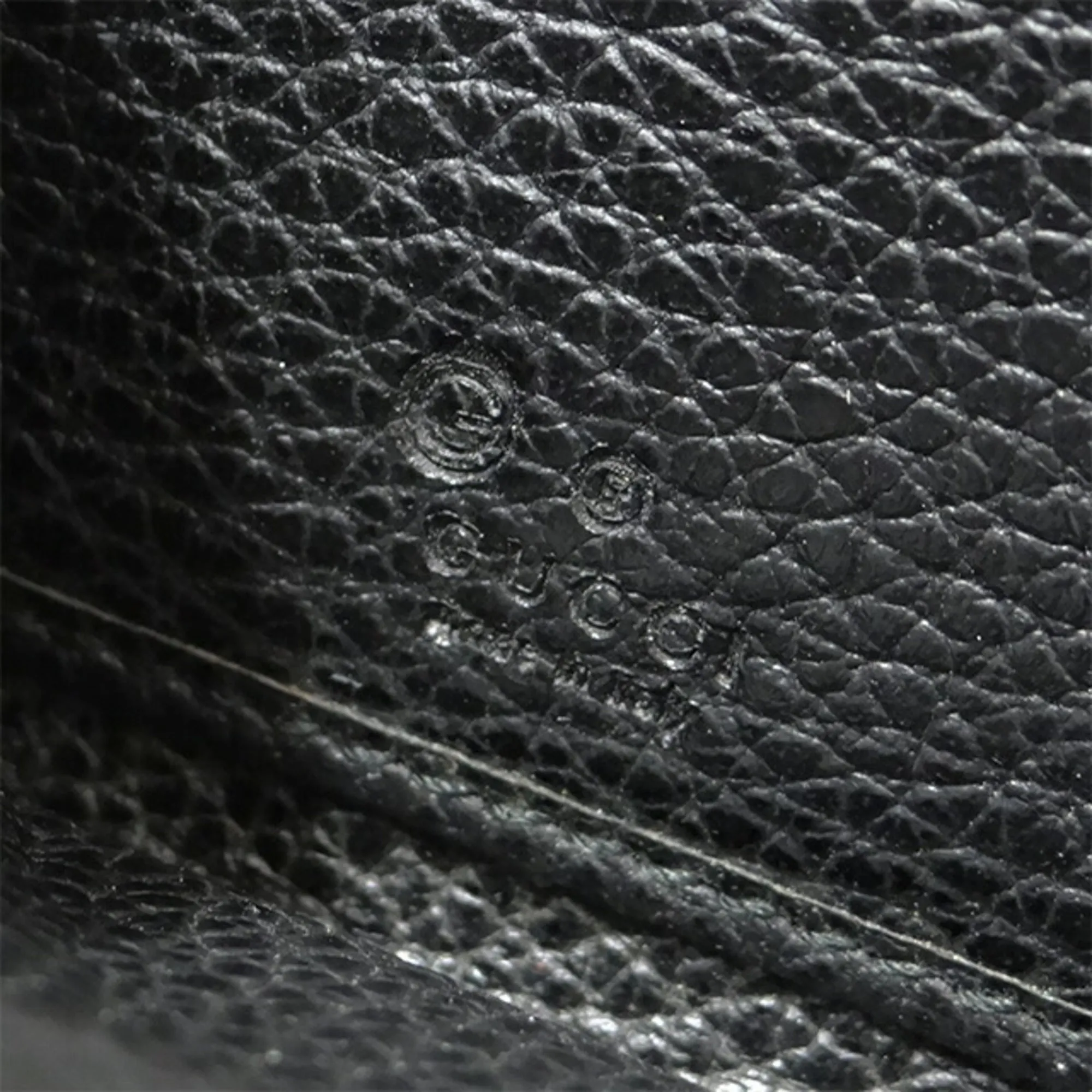 GUCCI Wallet Men's Long Leather Black 449347 Round