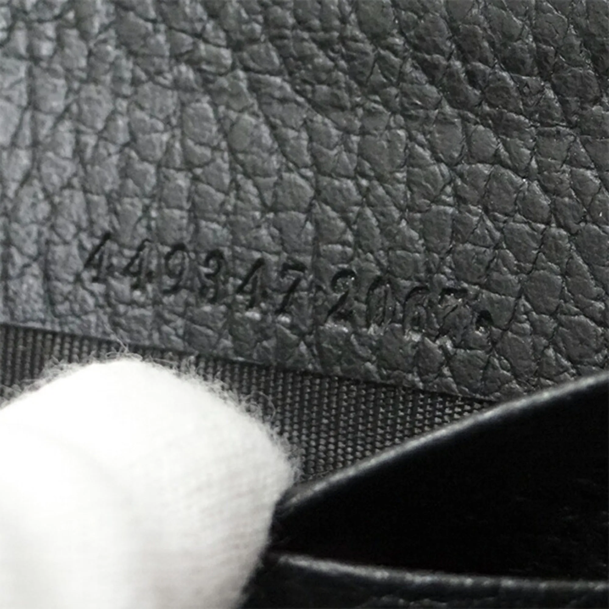 GUCCI Wallet Men's Long Leather Black 449347 Round