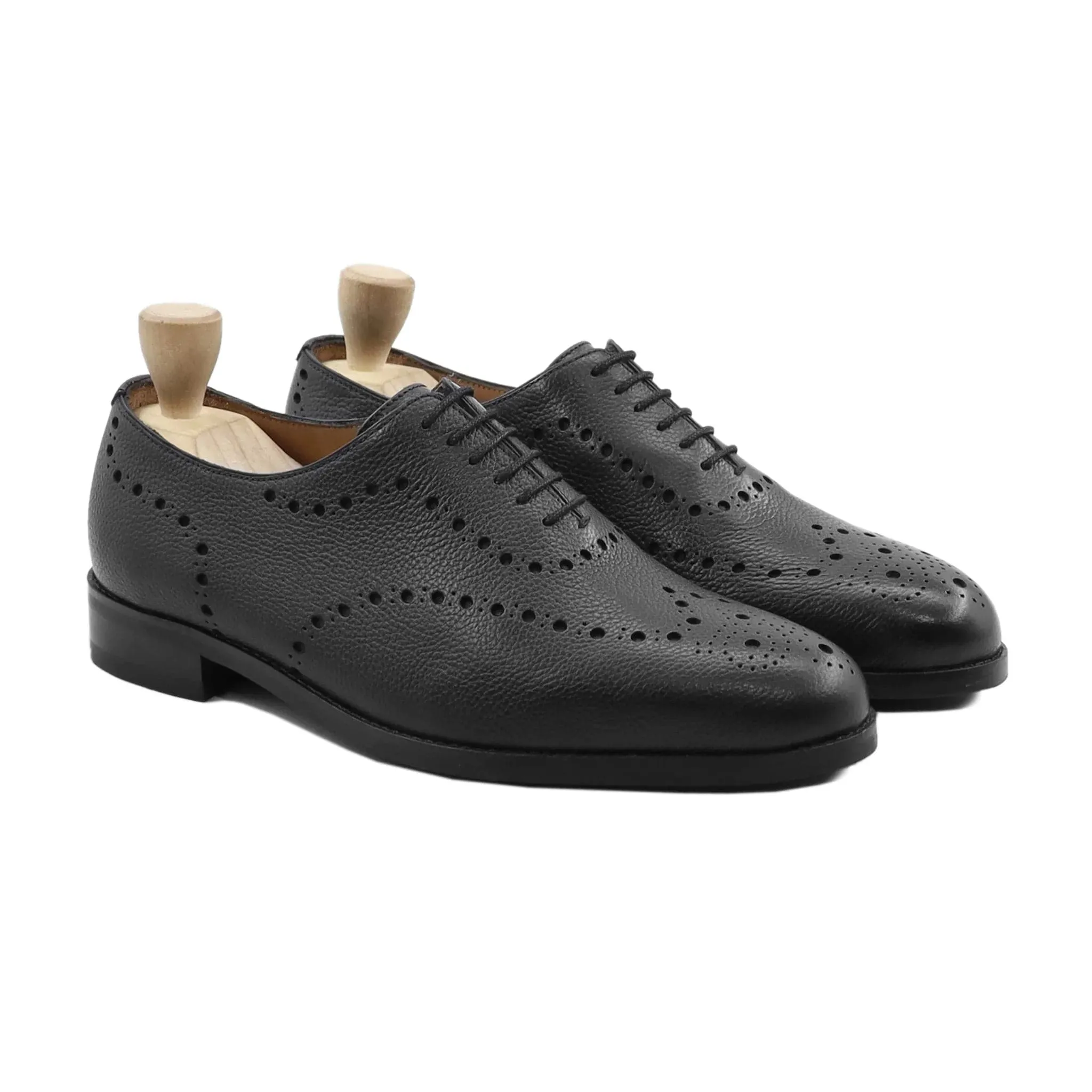 Handmade Customisable  Men's Pebble Leather Shoes