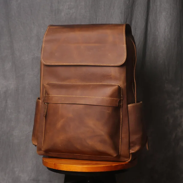 Handmade Leather Backpack Travel Backpack Men Backpack