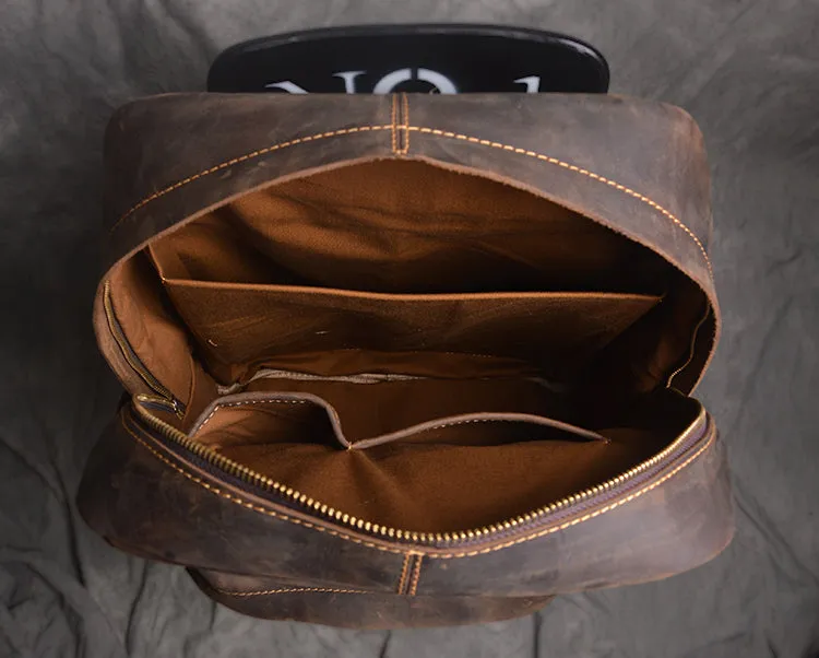 Handmade Leather Backpack Travel Backpack Men Backpack