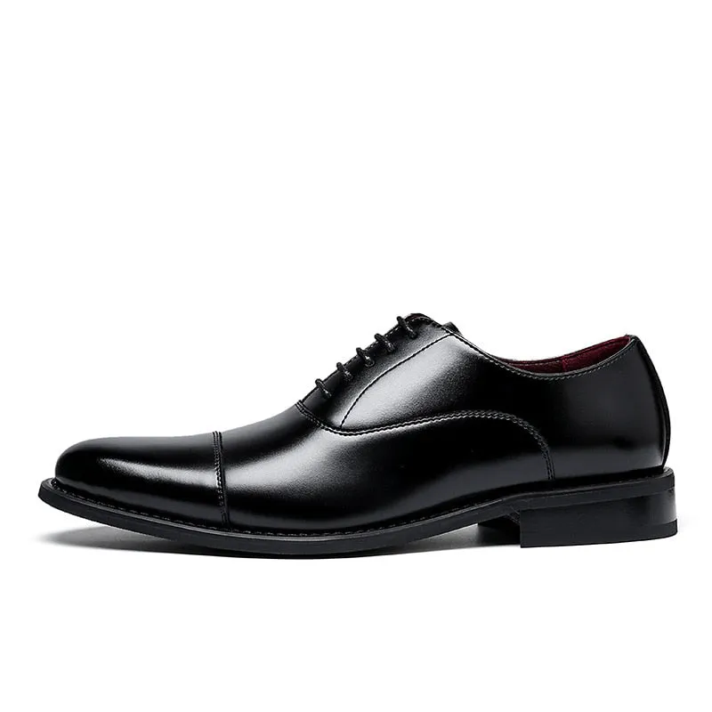 Handmade Oxford Dress Shoes Men Genuine Cow Leather Suit Shoes Footwear