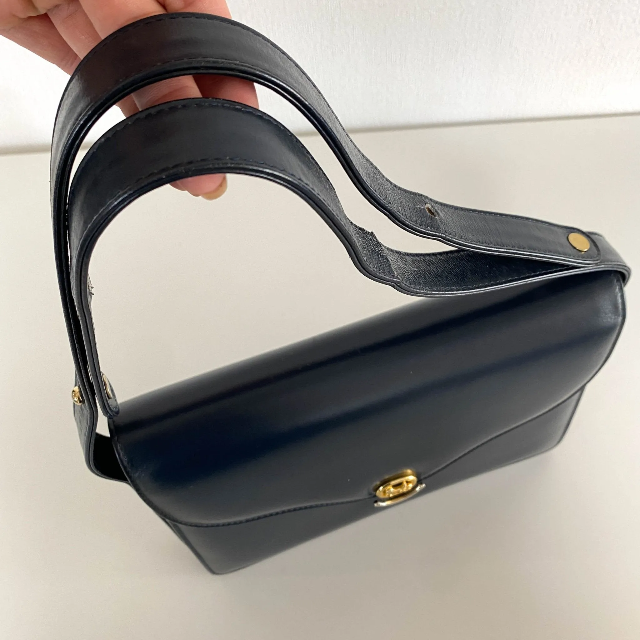 Horse Carriage  Gold Hardware Vintage Shoulder Bag