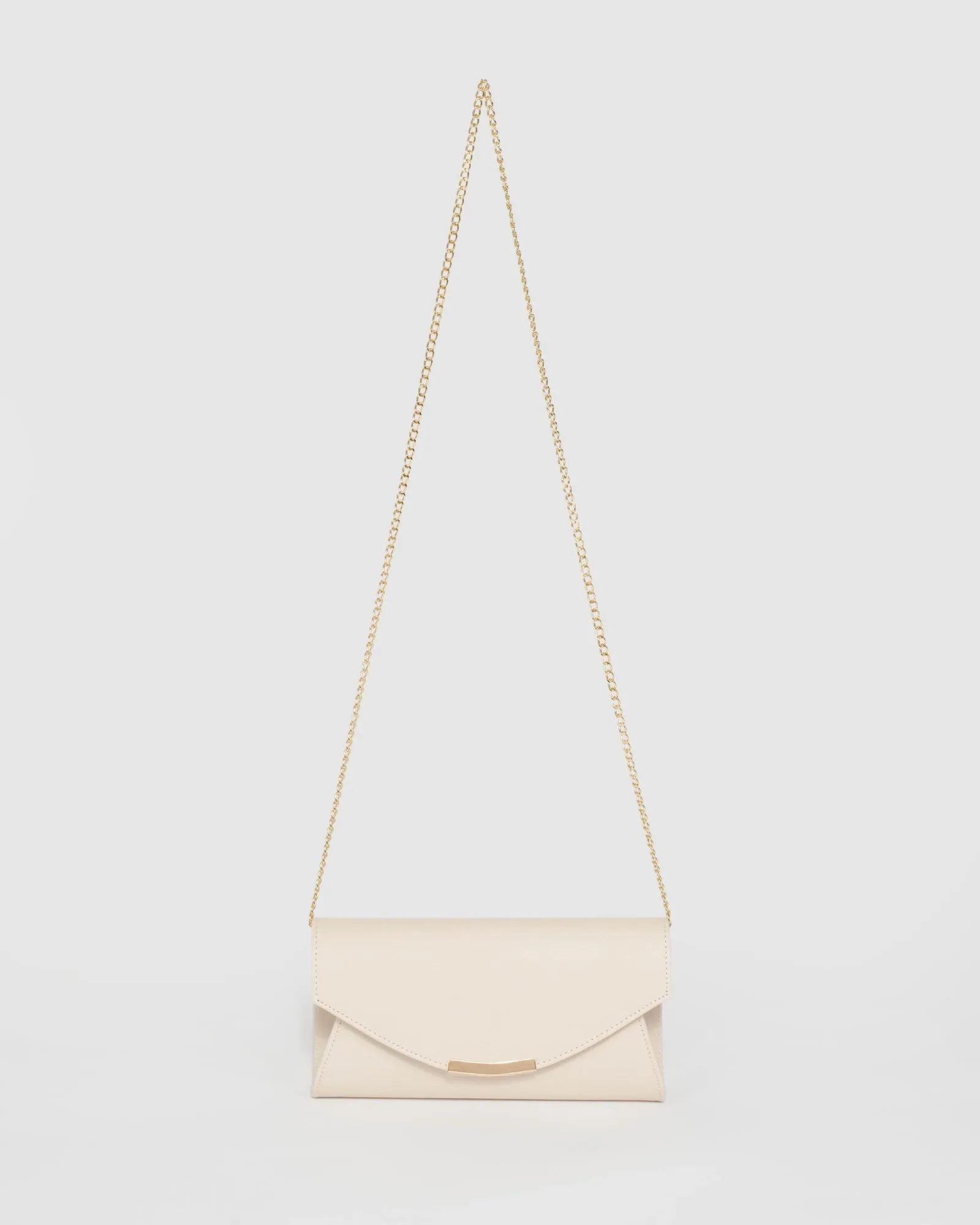 Ivory Lucille Envelope Clutch Bag