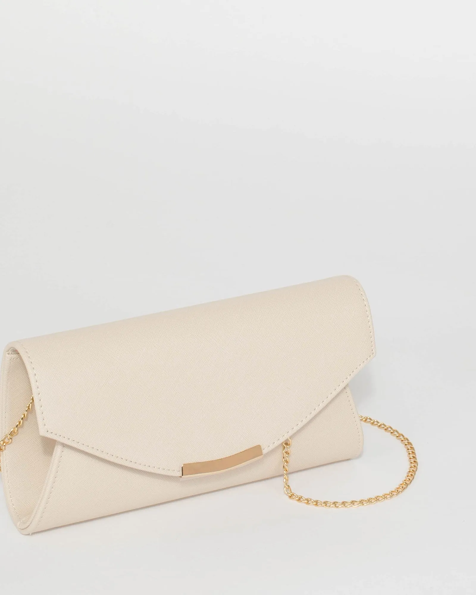 Ivory Lucille Envelope Clutch Bag