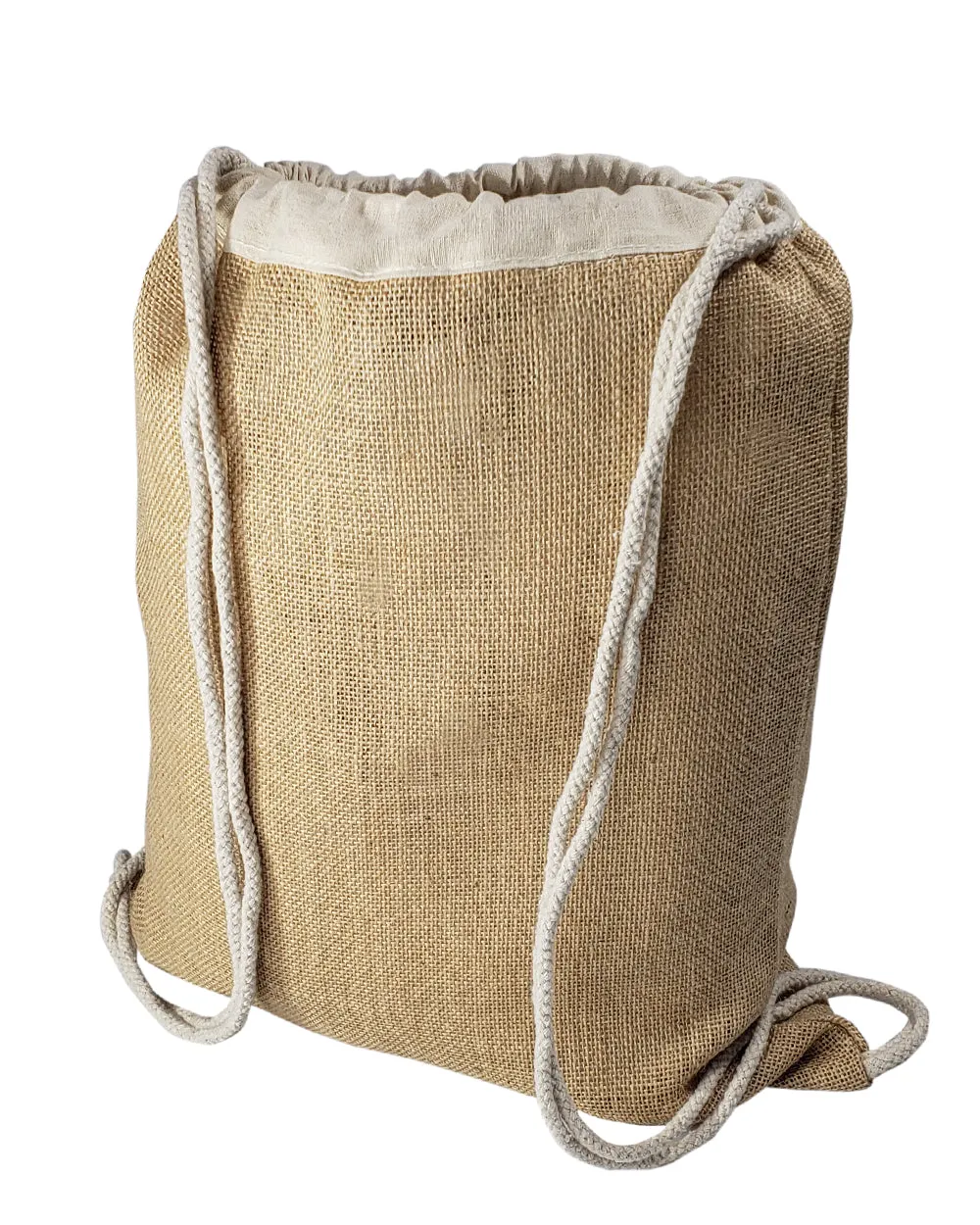 Jute Drawstring Bags / Natural Burlap Backpacks - BPK13