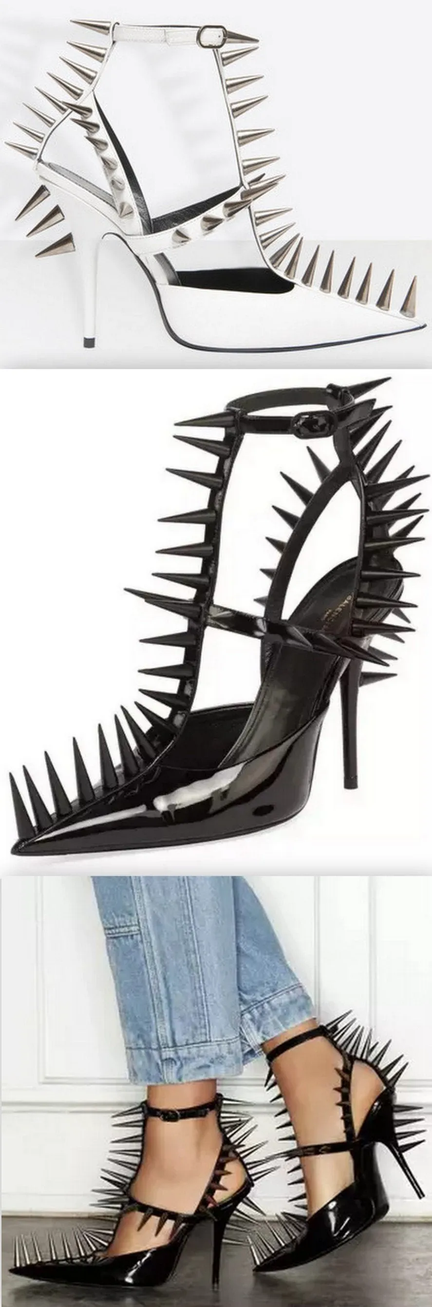Knife Patent Spike Pump, Black or White