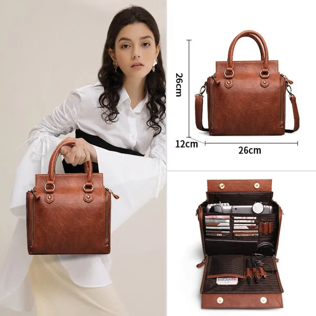 Large Genuine Leather Handbag