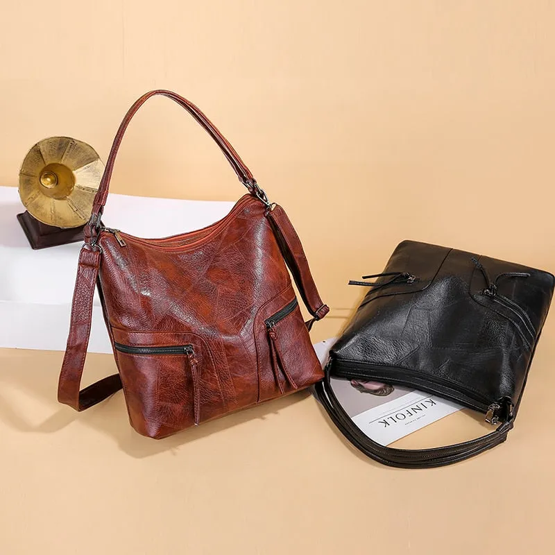 Leather designer luxury Large Capacity handbag for women Beautiful