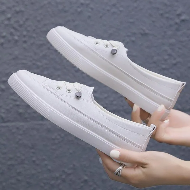 Low Platform Sneakers Women Shoes Female Pu Leather
