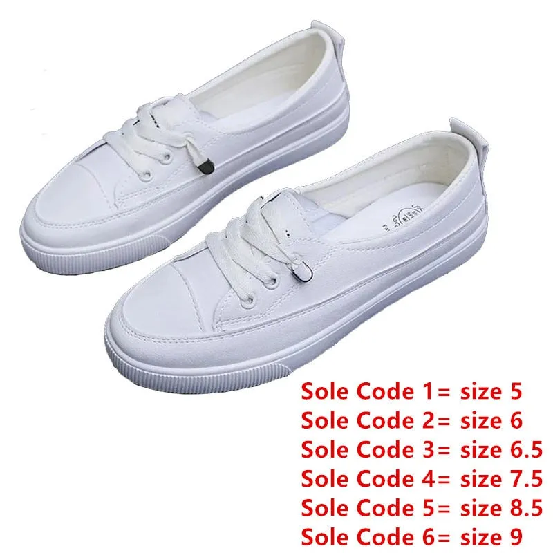 Low Platform Sneakers Women Shoes Female Pu Leather