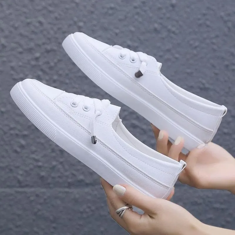 Low Platform Sneakers Women Shoes Female Pu Leather