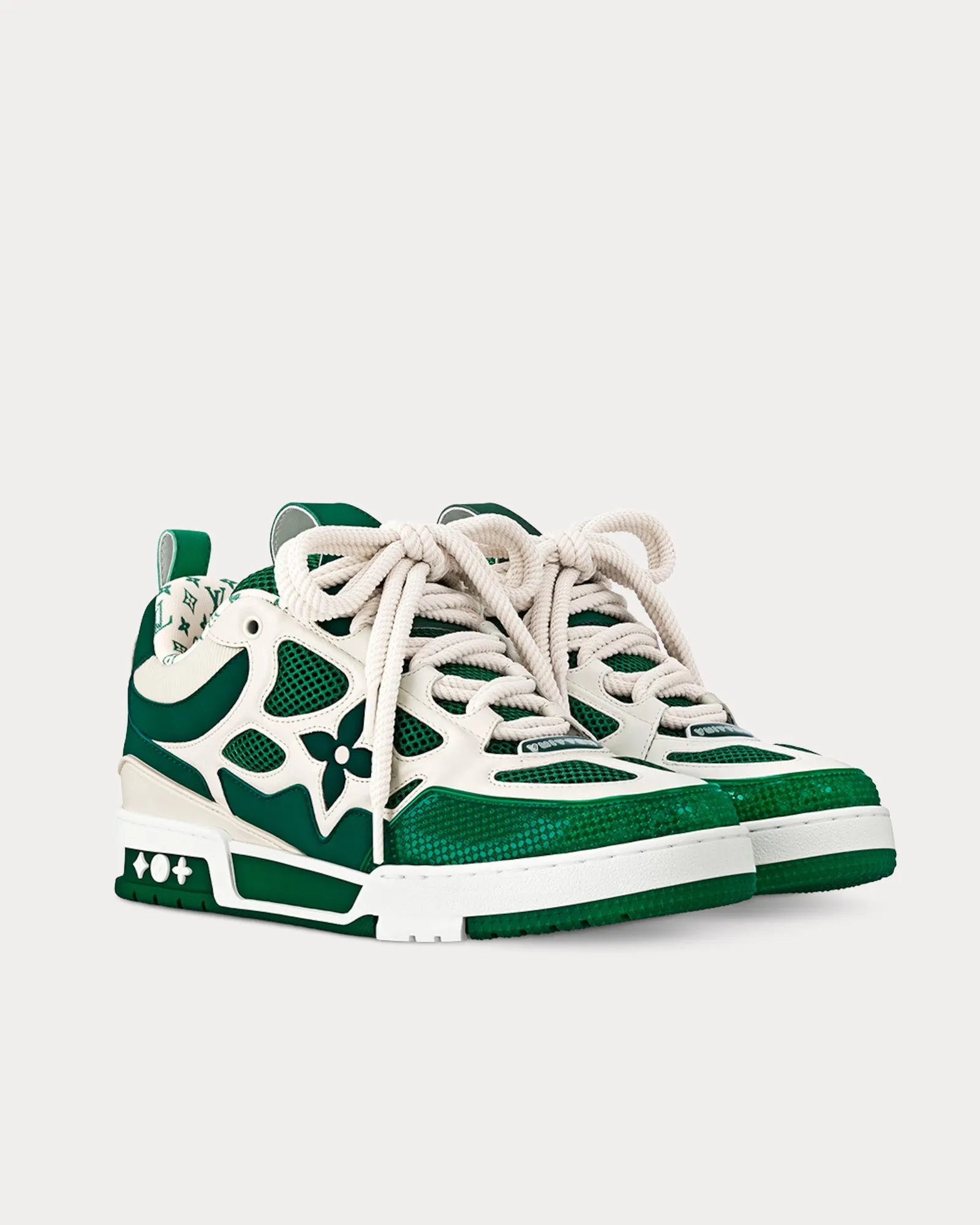 LV Skate Leather Green Low Top Sneakers