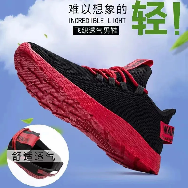 Male's sneakers casual lightweight mesh sports shoes summer men's outdoor soft sole Breathable comfort fashion tide running shoe