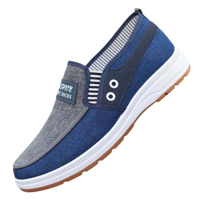 Mens Casual Shoes Slip on Canvas Fashion Sneakers Breathable Summer Walking Loafers Non Slip Comfortable Youth Skate Flats