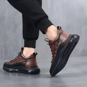Men's Leather Air Cushion Sneakers