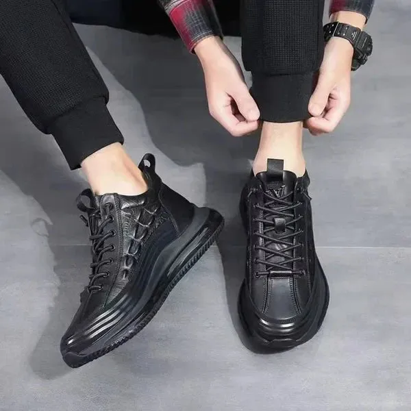 Men's Leather Air Cushion Sneakers