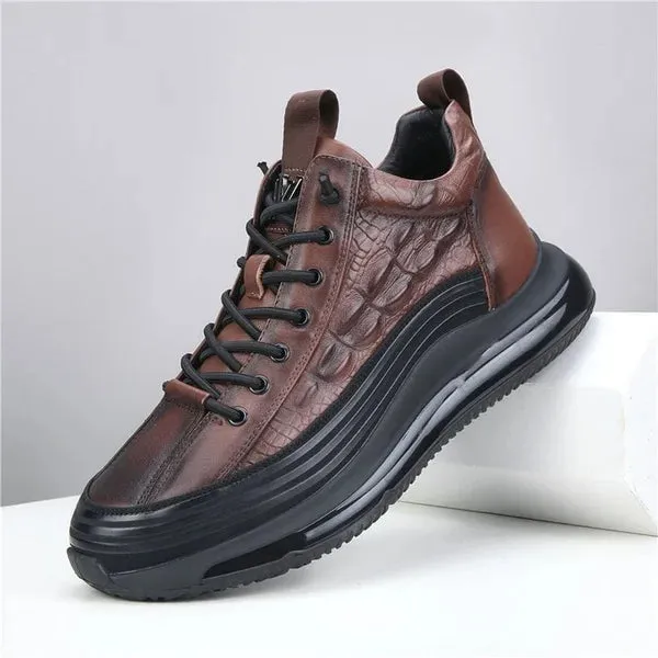 Men's Leather Air Cushion Sneakers