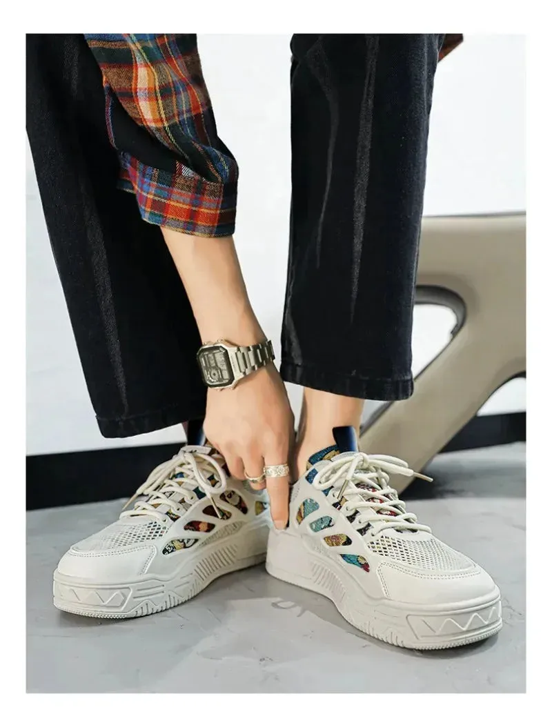 Mens Luxury Running Shoes Breathable Skateboard Shoes Chunky Comfortable Casual Sneakers Men Tenis Masculino Footwear Male