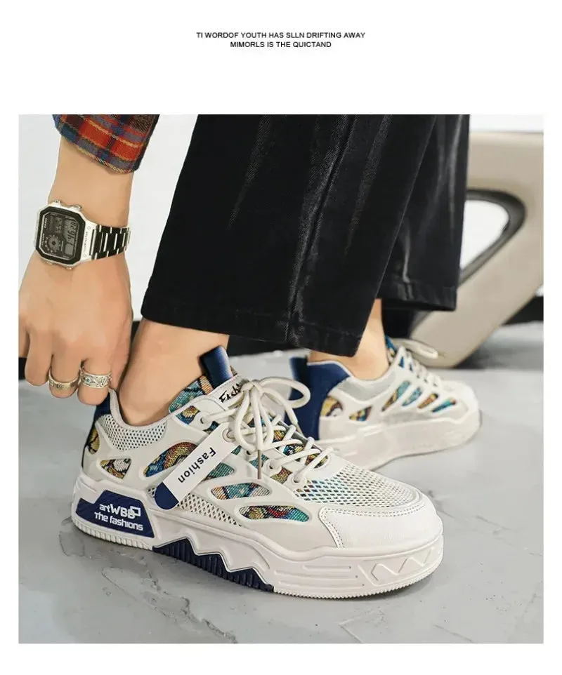 Mens Luxury Running Shoes Breathable Skateboard Shoes Chunky Comfortable Casual Sneakers Men Tenis Masculino Footwear Male
