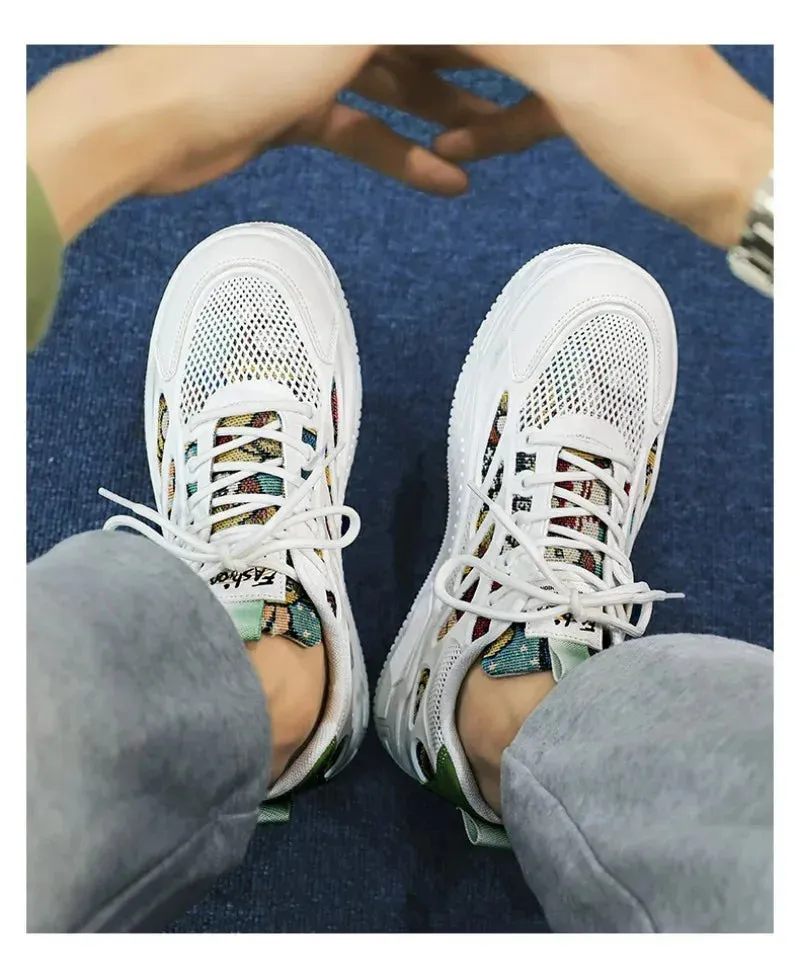 Mens Luxury Running Shoes Breathable Skateboard Shoes Chunky Comfortable Casual Sneakers Men Tenis Masculino Footwear Male