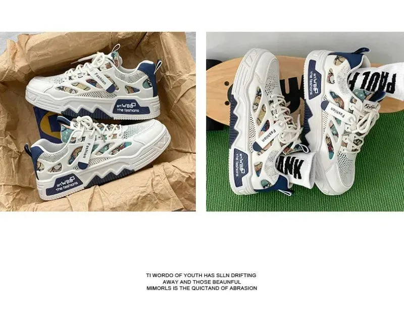 Mens Luxury Running Shoes Breathable Skateboard Shoes Chunky Comfortable Casual Sneakers Men Tenis Masculino Footwear Male