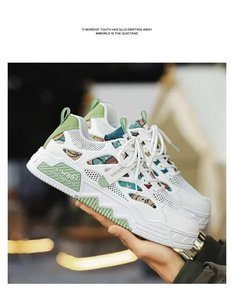 Mens Luxury Running Shoes Breathable Skateboard Shoes Chunky Comfortable Casual Sneakers Men Tenis Masculino Footwear Male
