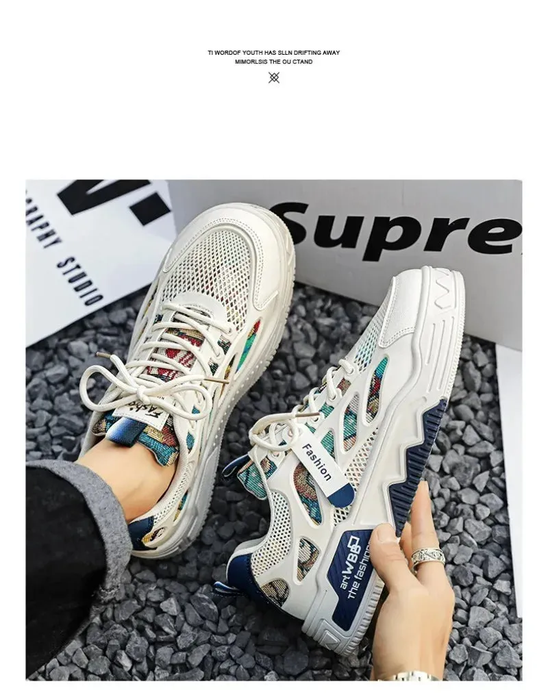 Mens Luxury Running Shoes Breathable Skateboard Shoes Chunky Comfortable Casual Sneakers Men Tenis Masculino Footwear Male