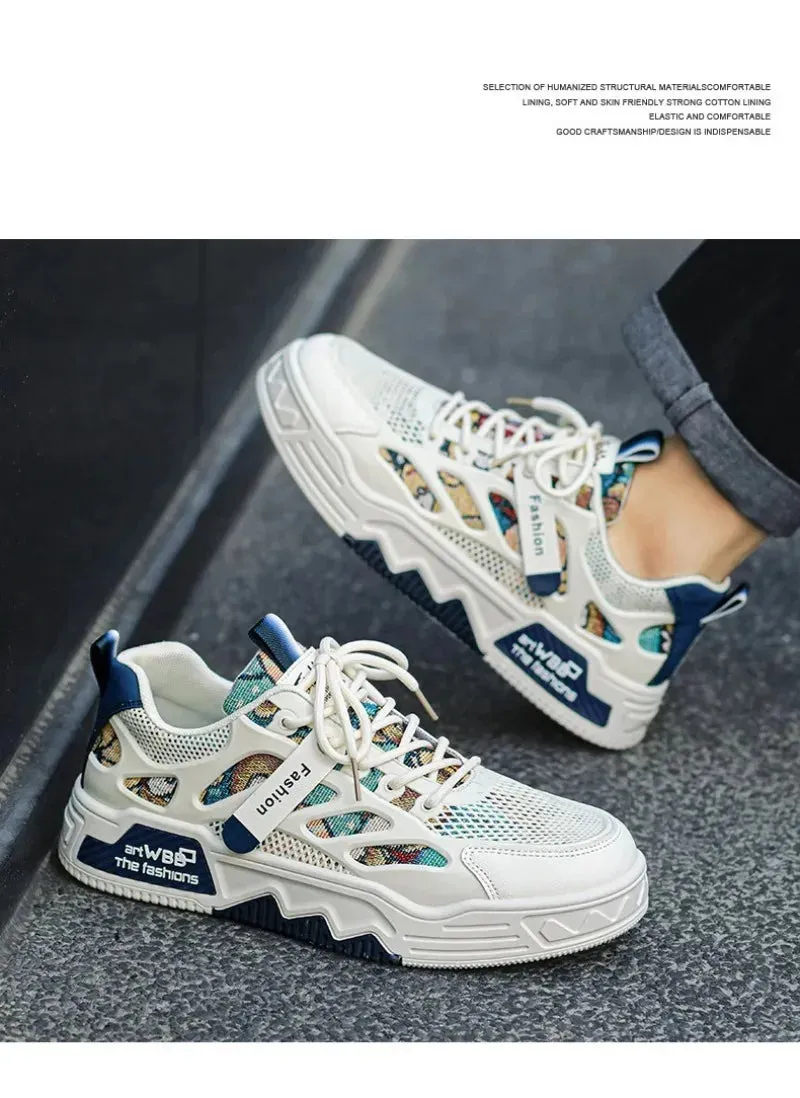 Mens Luxury Running Shoes Breathable Skateboard Shoes Chunky Comfortable Casual Sneakers Men Tenis Masculino Footwear Male