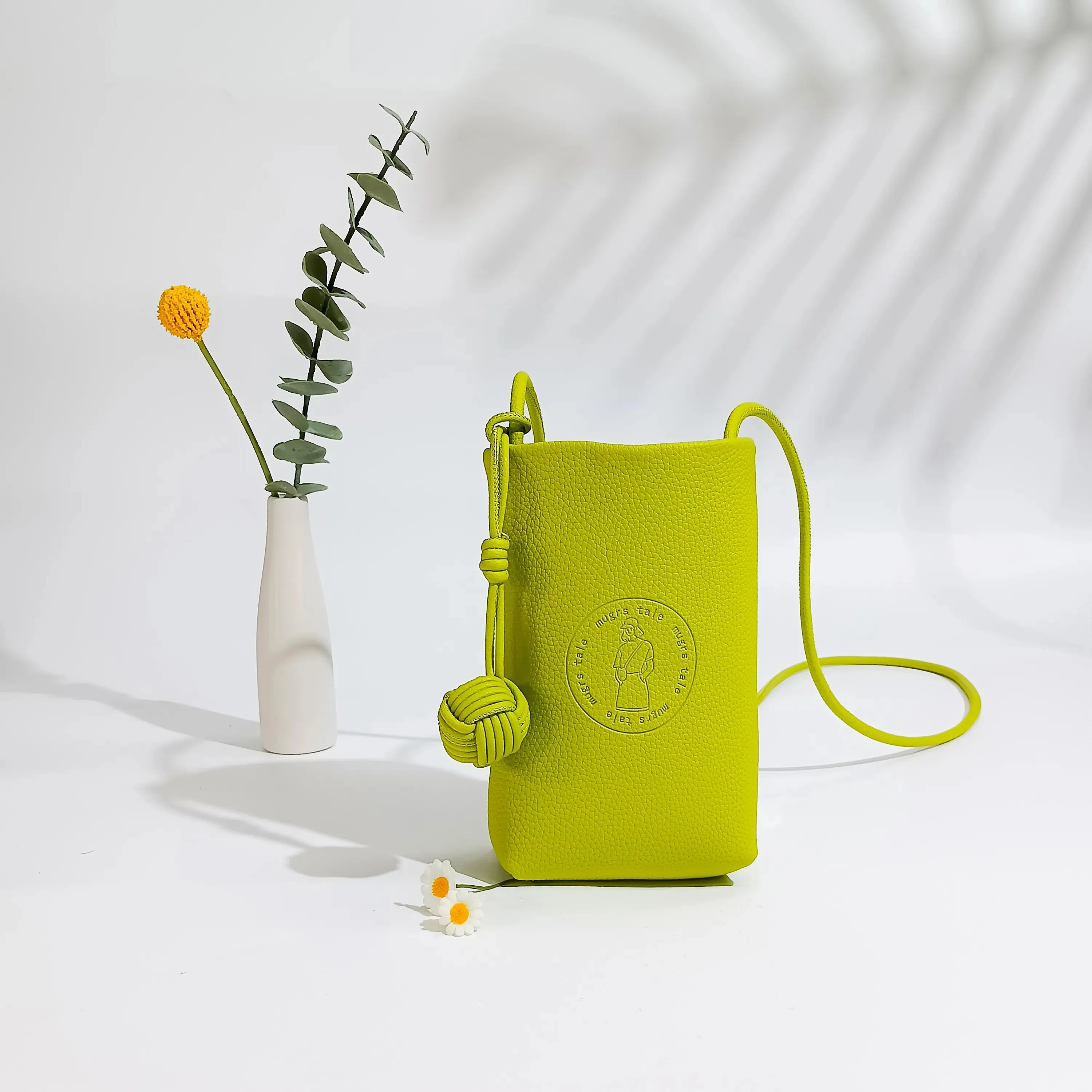 Mugrs™ Crossbody Bag, Cell Phone Crossbody Bag, Avocado Green Color