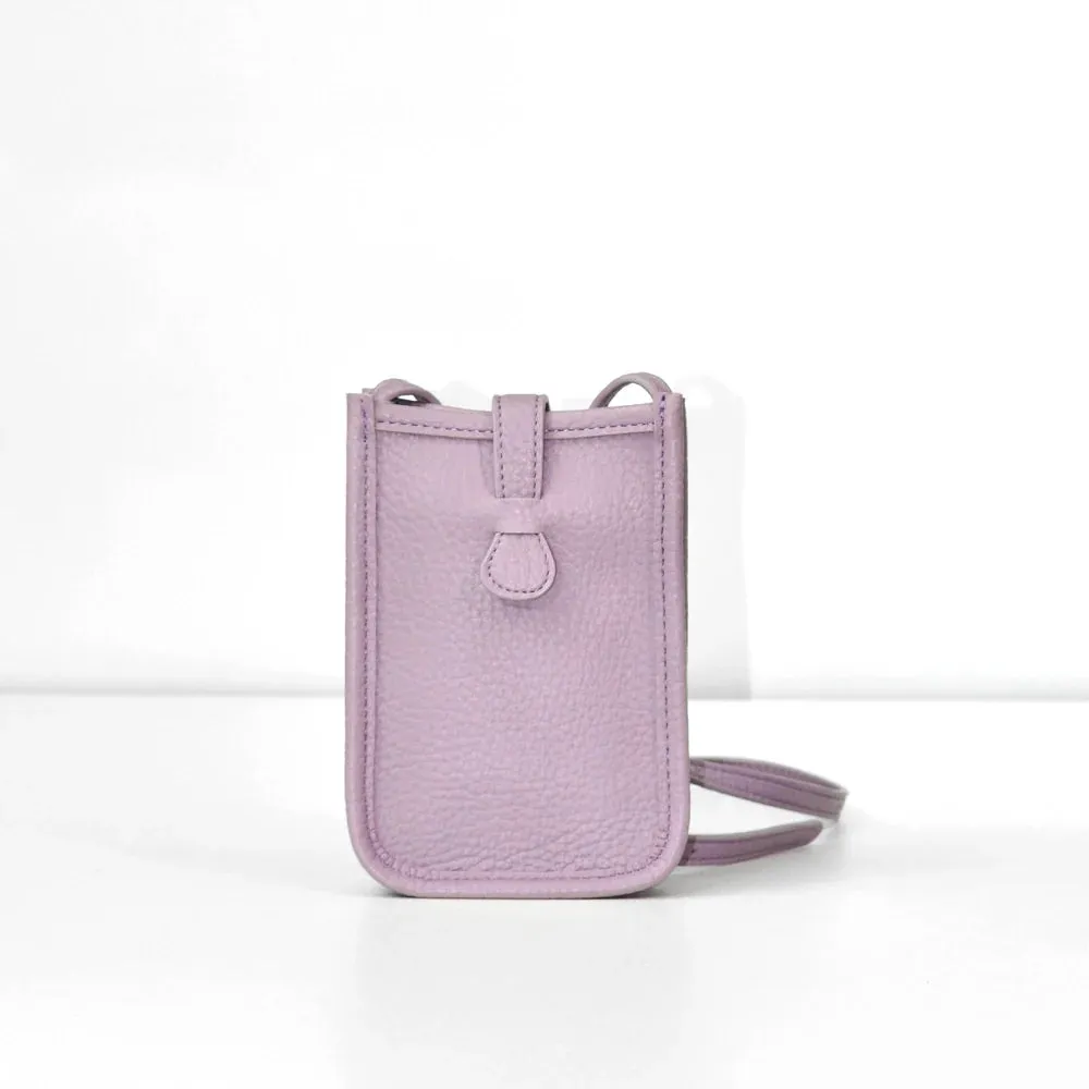 Mugrs™ Lilac Vegan Leather Crossbody Cell Phone Bag