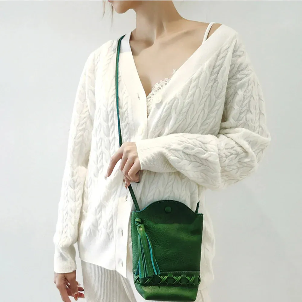 Mugrs™ tassel mobile phone bag crossbody bag