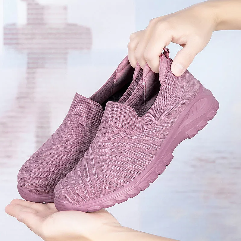 Nanccy Breathable Comfortable Mesh Oversized Soft Sole Walking Shoes