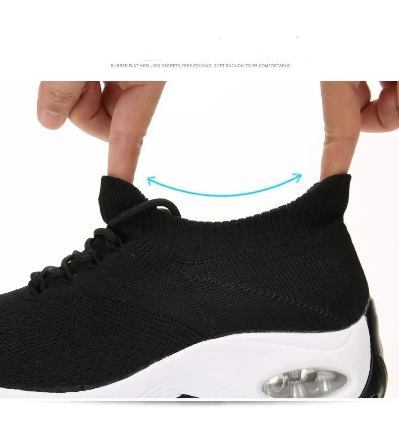 Nanccy Lace Up Walking Running Shoes Platform Sneakers