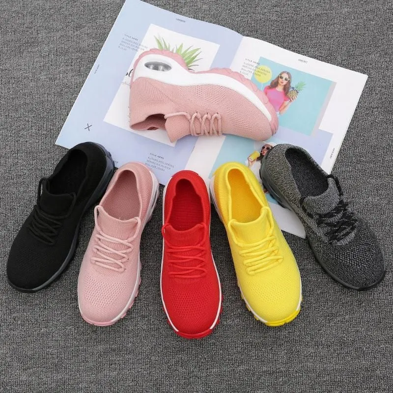 Nanccy Lace Up Walking Running Shoes Platform Sneakers