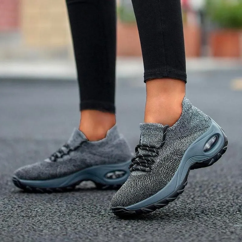 Nanccy Lace Up Walking Running Shoes Platform Sneakers