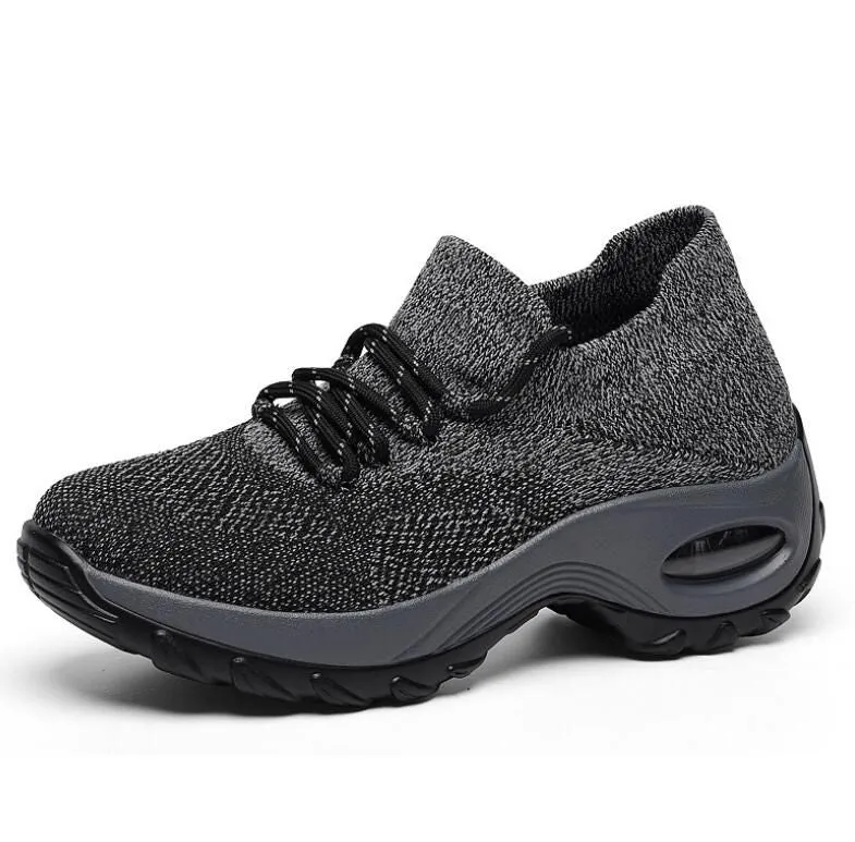Nanccy Lace Up Walking Running Shoes Platform Sneakers