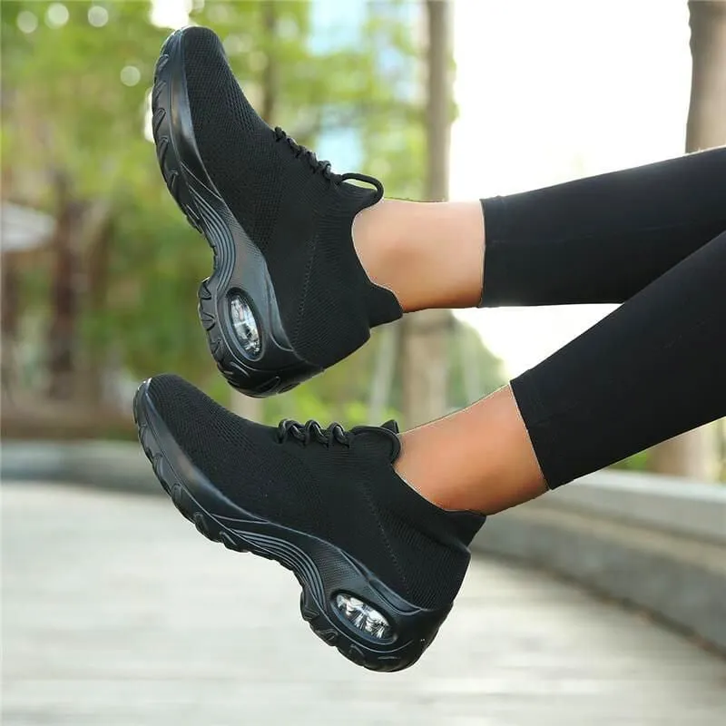 Nanccy Lace Up Walking Running Shoes Platform Sneakers