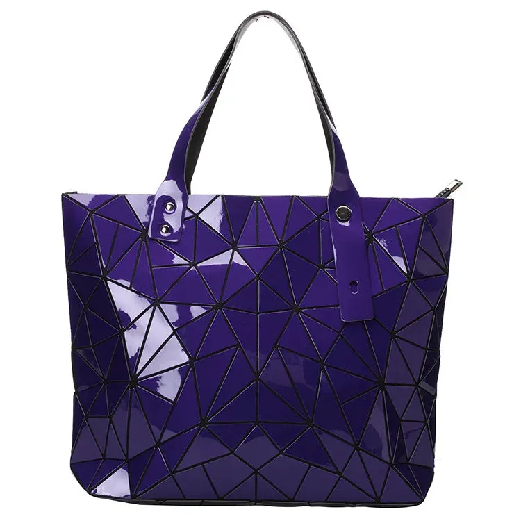 New Gold Handbags for Women: Summer Large Tote Bag, Ladies Geometric Messenger Shoulder Bag, Beach Luxury Designer in Silver.